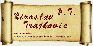 Miroslav Trajković vizit kartica